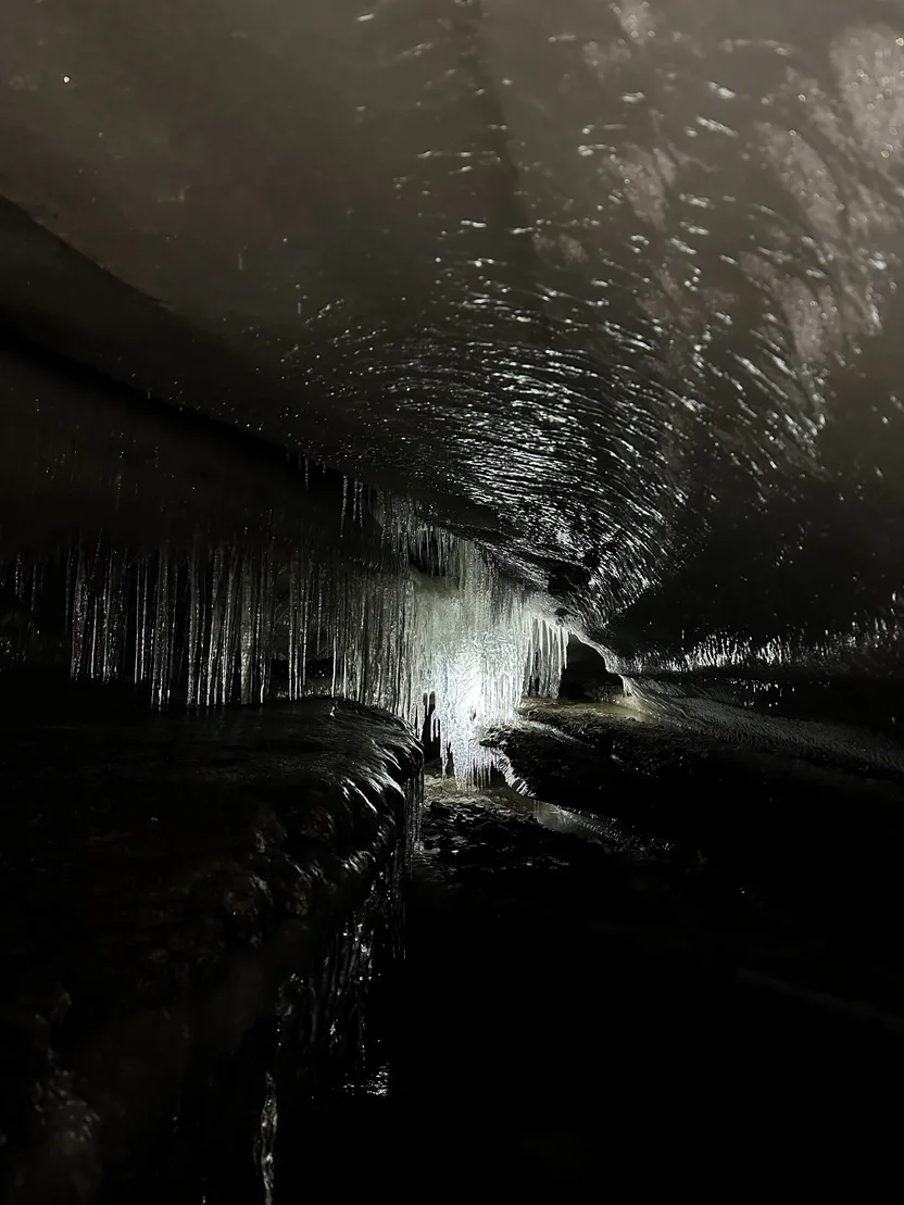 Ice cave sleepover