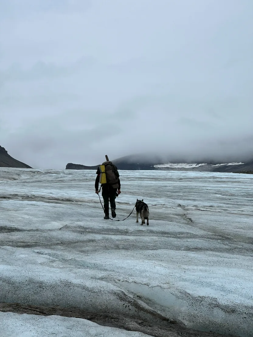 Glacier crossing and exploring with ropes