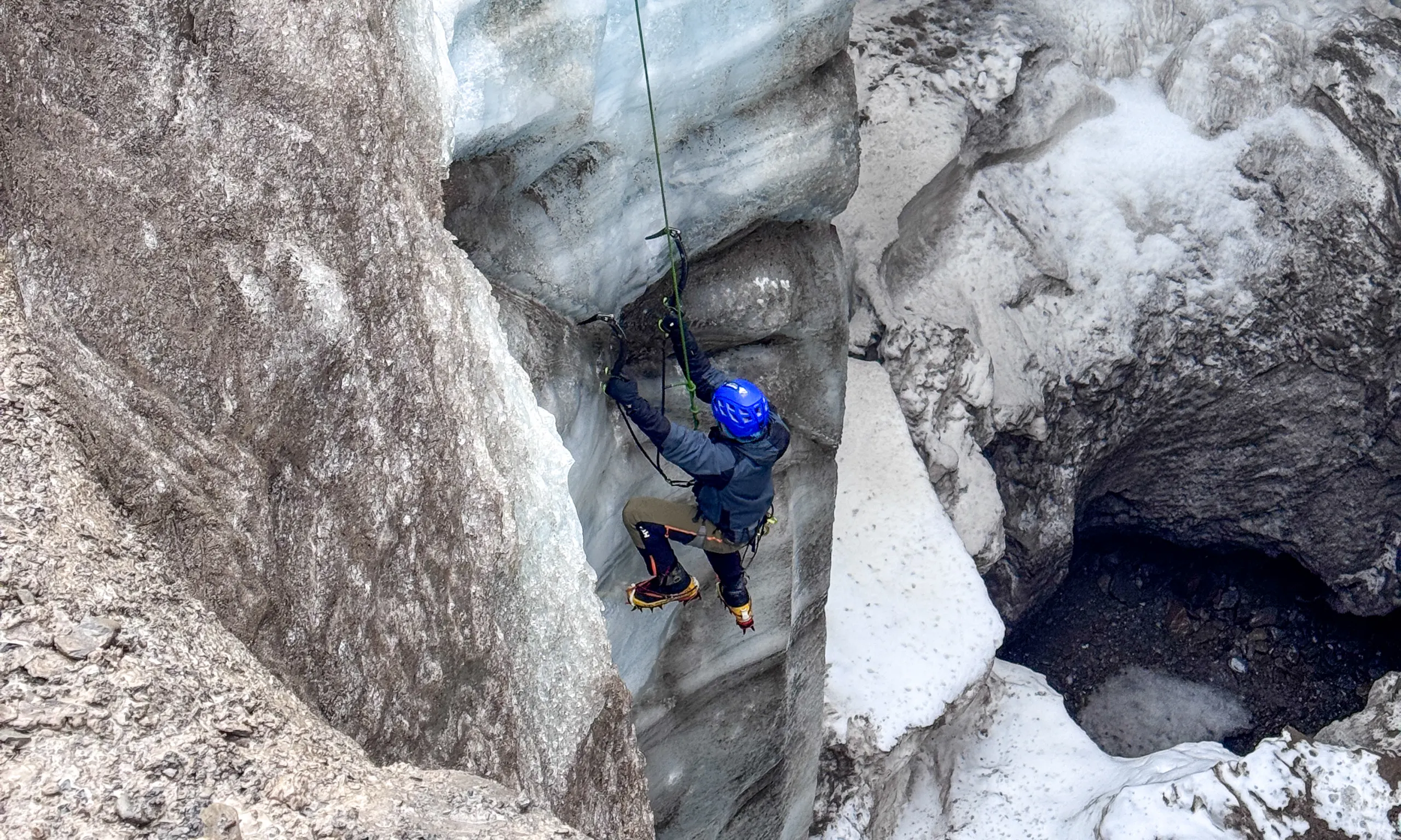 Ice climbing in a glacier – 3