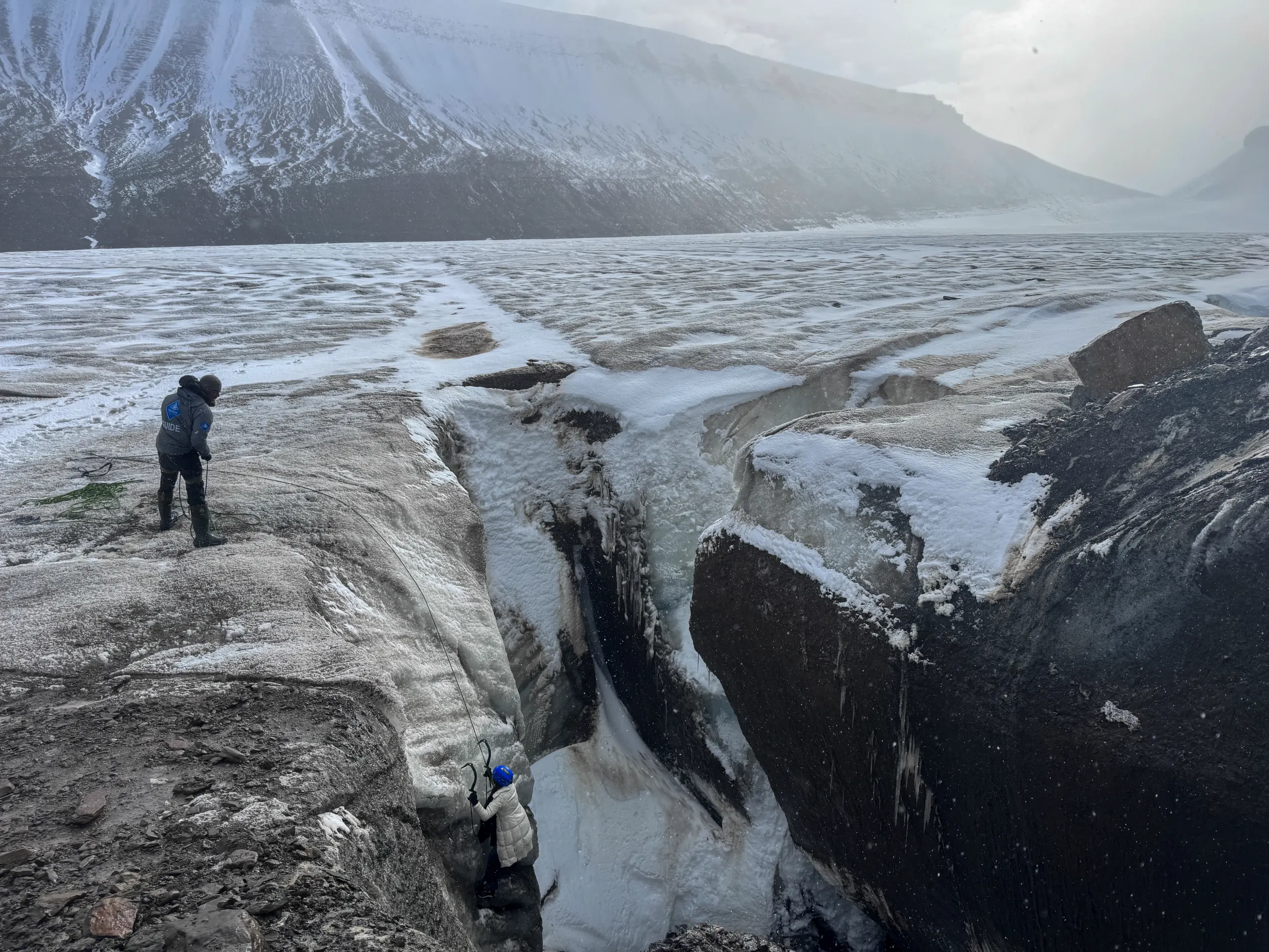 Ice climbing in a glacier – 4